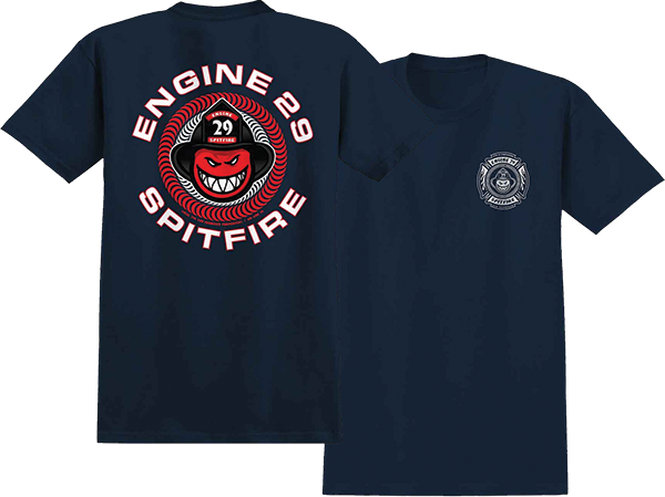 SPITFIRE ENGINE 29 SHORT SLEEVE TSHIRT LARGE NAVY