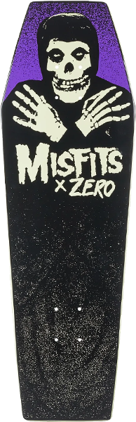 ZERO MISFITS FIEND COFFIN SKATEBOARD DECK 9.5X29.5 GLOW