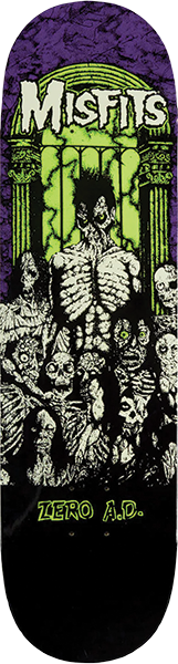 ZERO MISFITS ZERO AD SKATEBOARD DECK 8.25 GLOW w/ grip