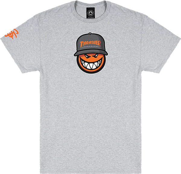 THRASHER SF LOC SHORT SLEEVE TSHIRT SMALL SPORT GREY