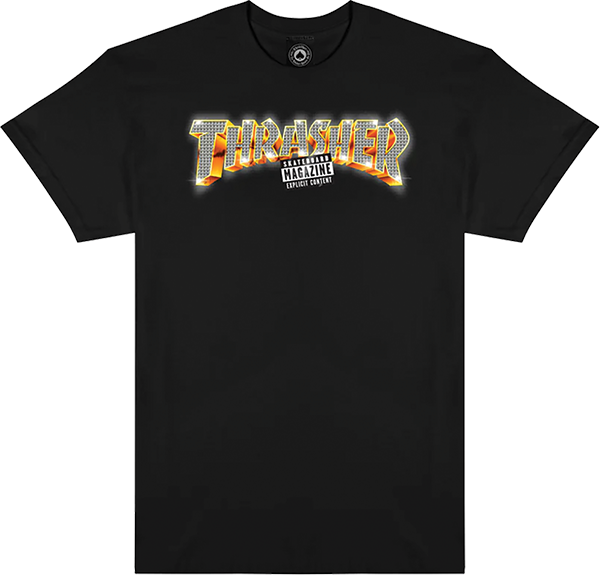 THRASHER EXPLICIT SHORT SLEEVE TSHIRT MEDIUM BLACK