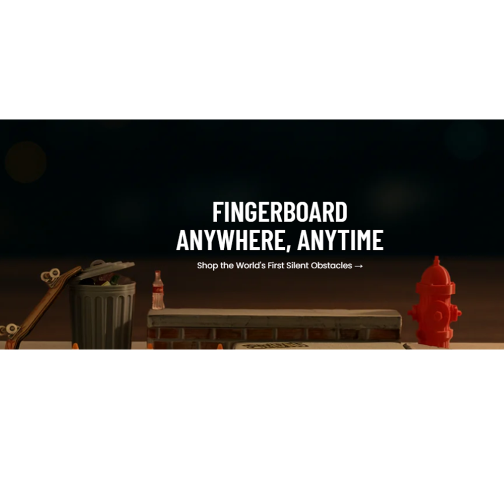 Silent Obstacles Fingerboard Day One Bundle Red Grey Kicker Ledge