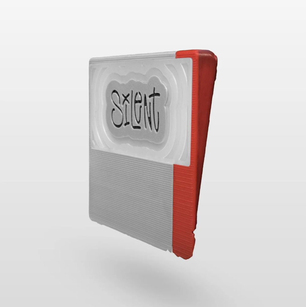 Silent Obstacles Fingerboard Kicker Ramp Red Grey 5x5