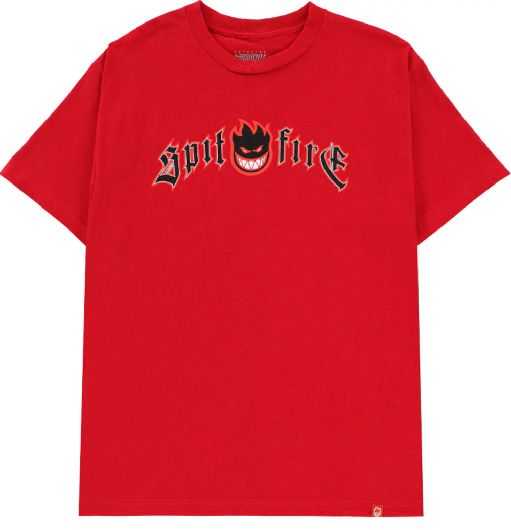 Spitfire Immortal Fire Youth SS Tshirt Red Black Youth Small