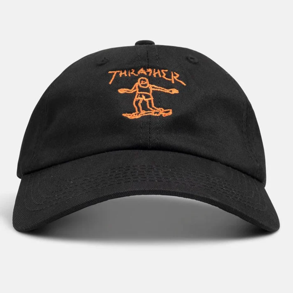 Thrasher Gonz Old Timer Hat Black Orange Adj