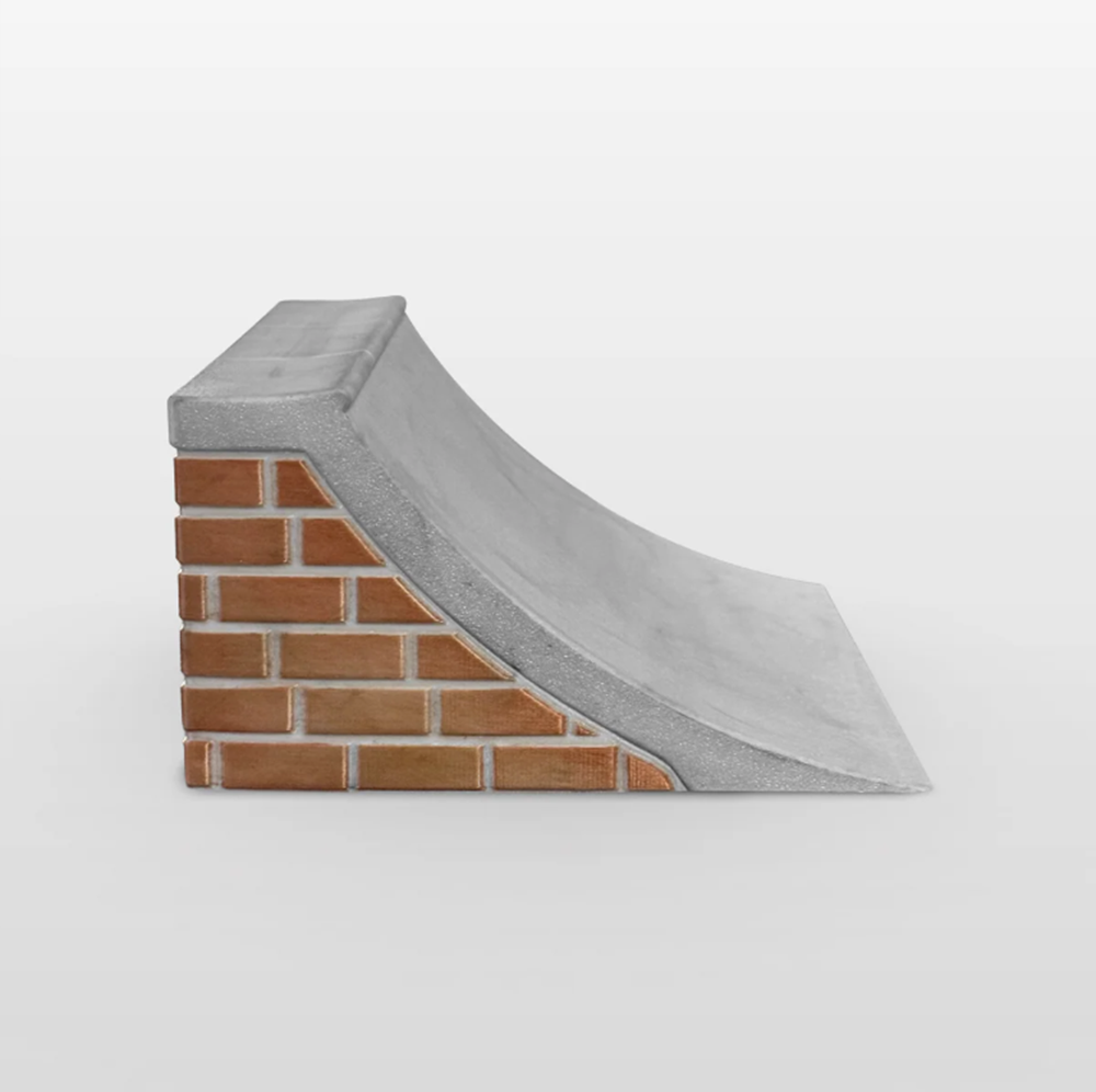 Silent Obstacles Fingerboard Quarter Pipe Bundle Red Grey 2 Quarters