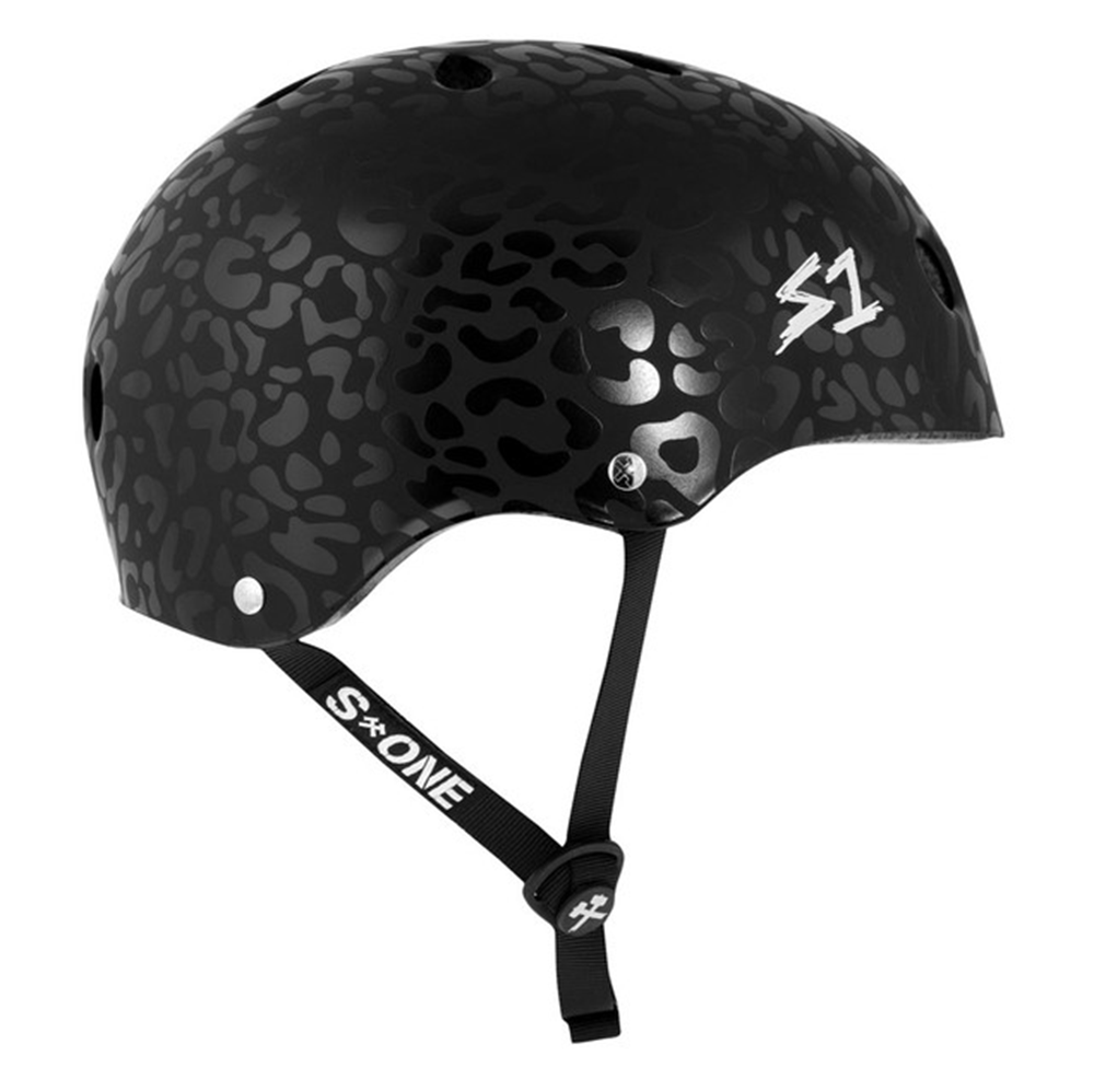 S1 Lifer Hosoi Skateboard Helmet Black Leopard Medium