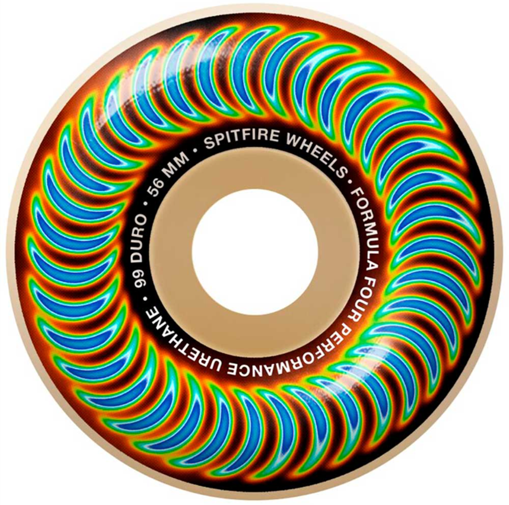 Spitfire Radioactive F4 Wheels Set Nat Green 56/99