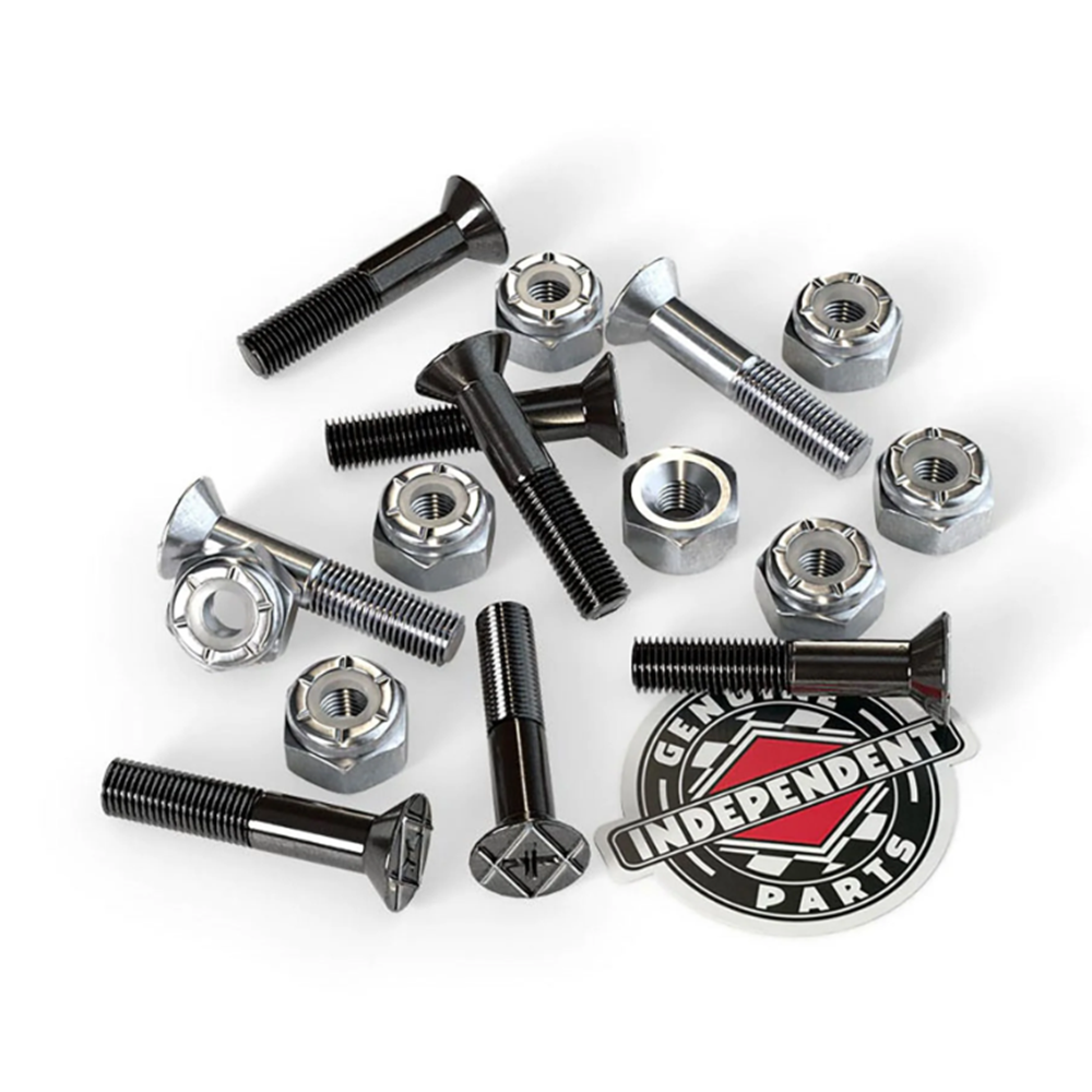 Independent Precision Bolts Hardware Silver Black 1"