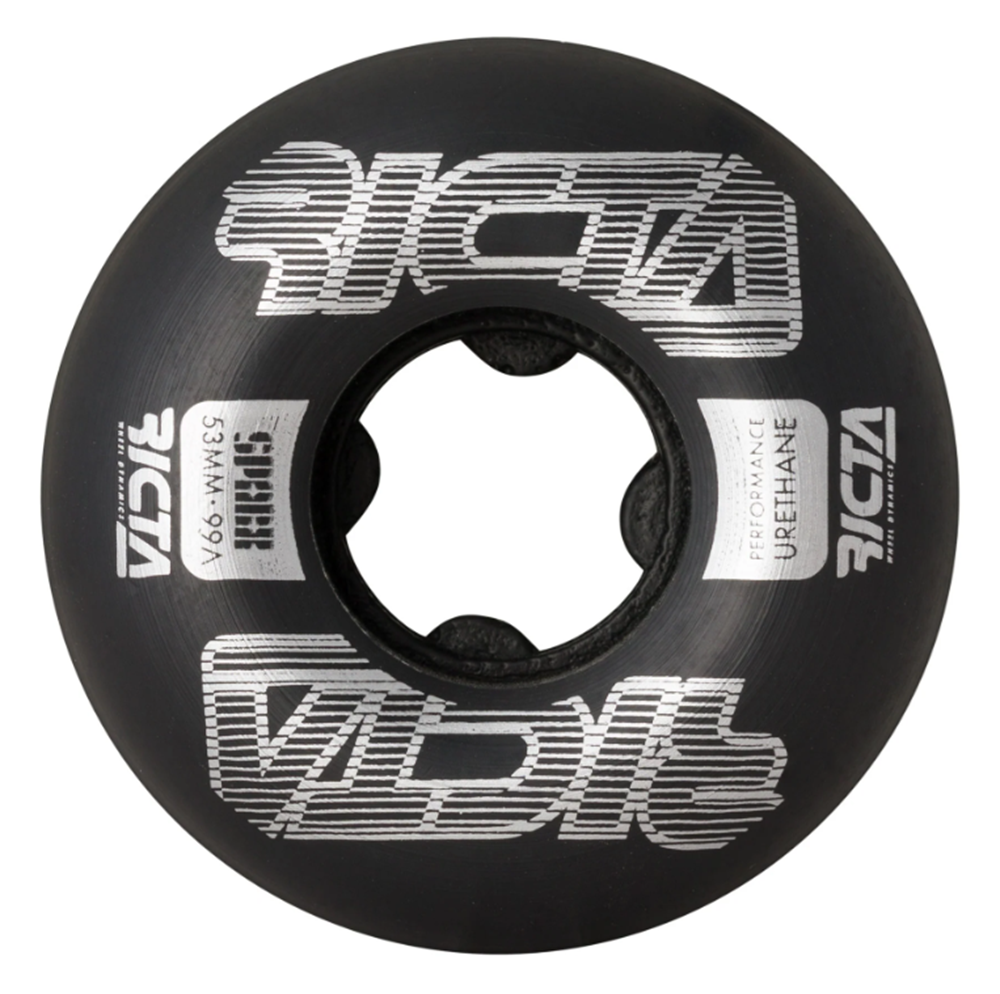 Ricta Framework Sparx Wheels Set Black Silver 53mm/99a