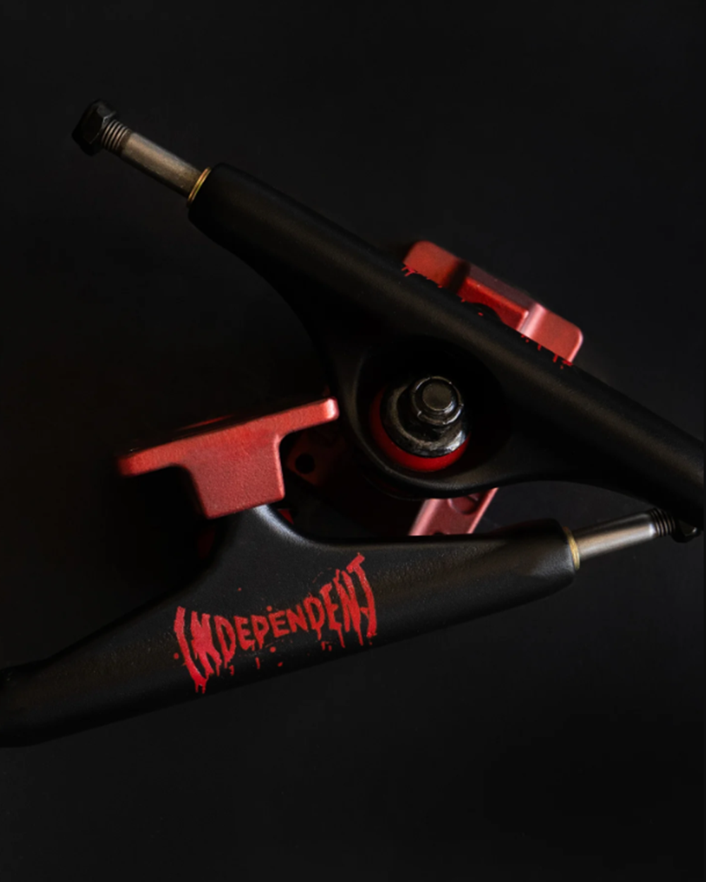 Independent Splatter Span Stage11 Trucks Set Black Ano Red 149mm