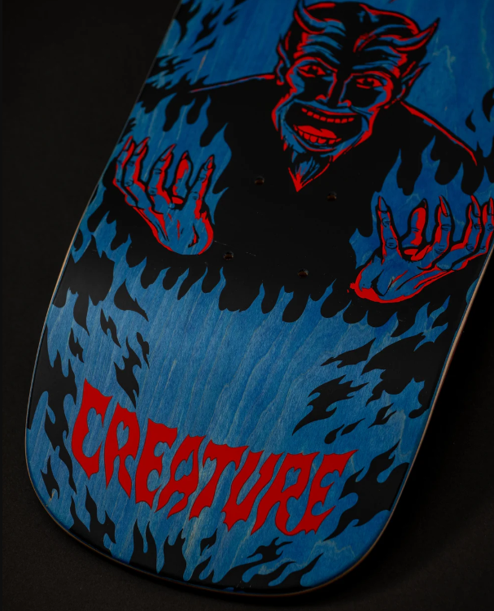 Creature Hell Skateboard Deck Blue Black 9.3x31.925