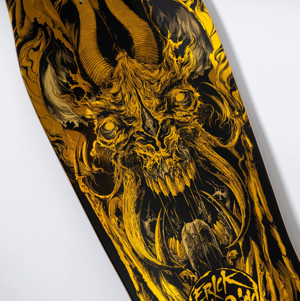 Santa Cruz Winkowski Primeval Pro Skateboard Deck Black Gold 10.34x30.54