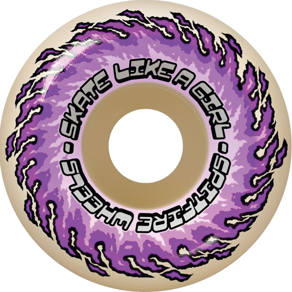 Spitfire F4 Skate Like a Girl Wheels Set White Purple 54mm/99d