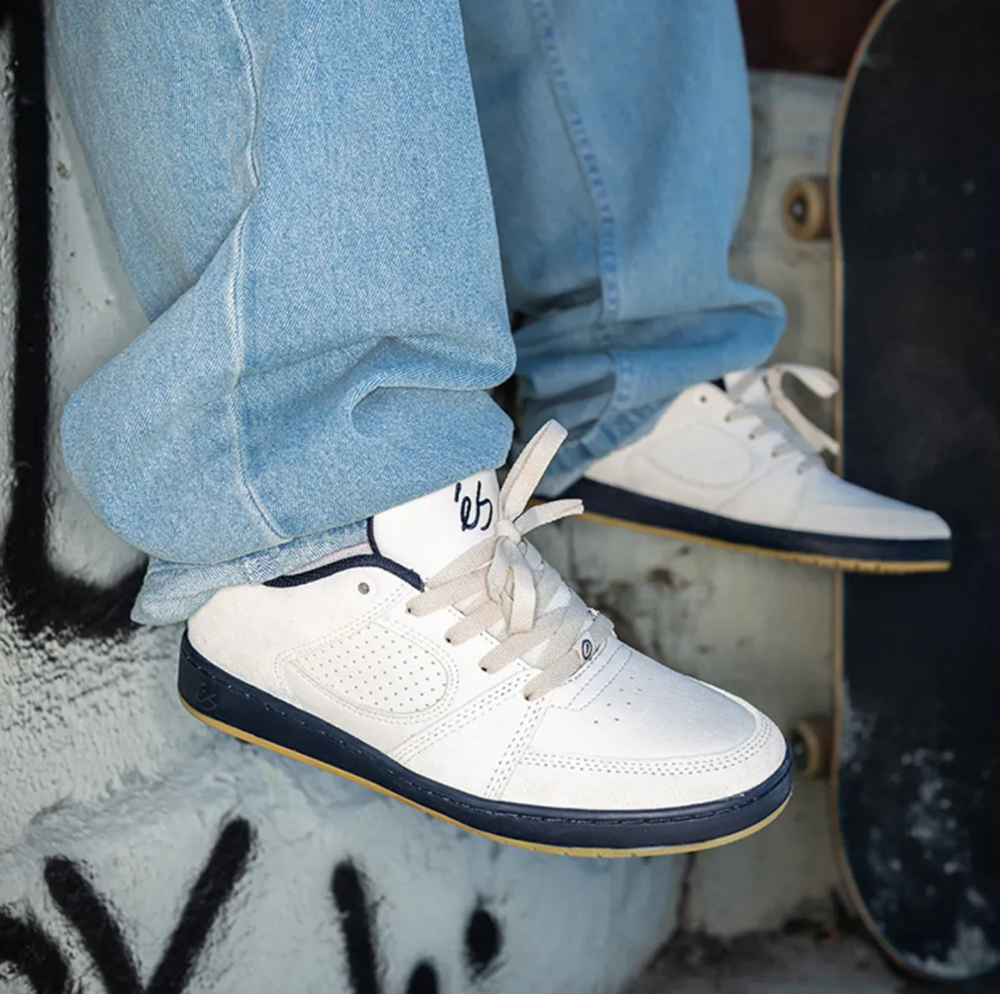 Es Accel Slim Skate Shoes White Navy Gum