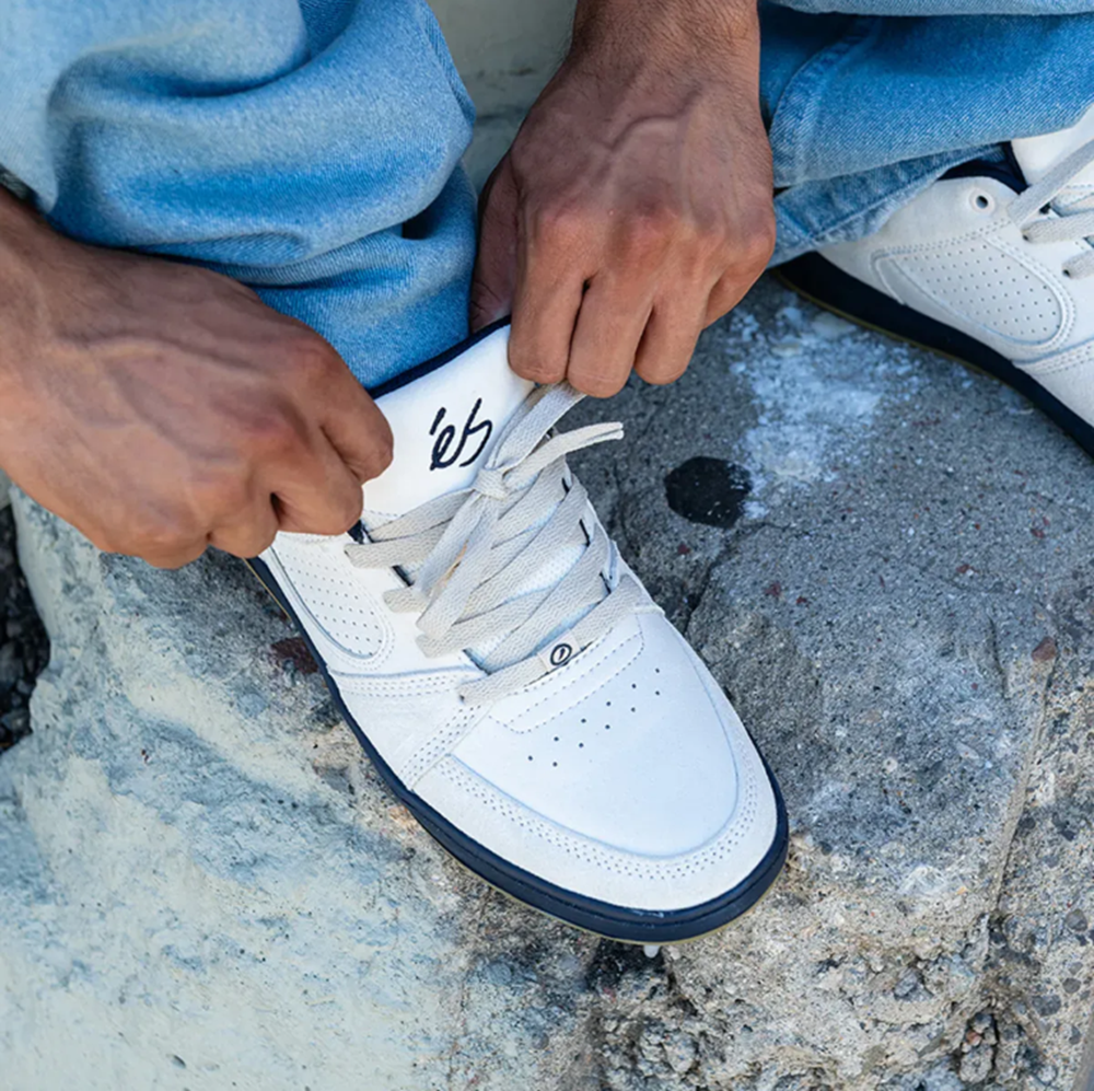 Es Accel Slim Skate Shoes White Navy Gum