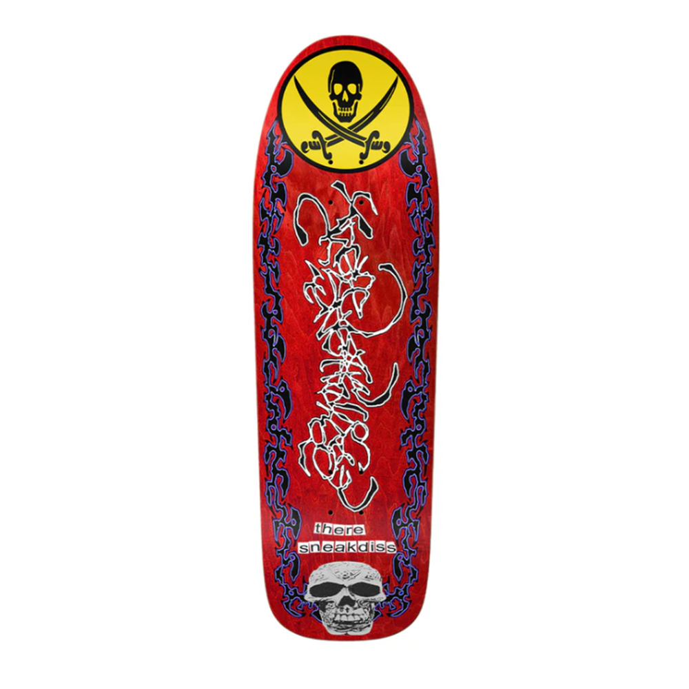 There Sneak Diss Skateboard Deck Red Black 9.75 wb14.0