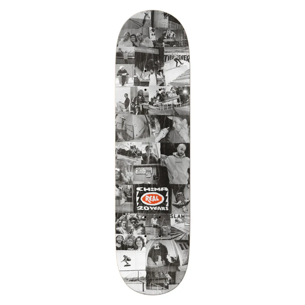 Real Chima 20year Skateboard Deck White 8.25 wb14.38