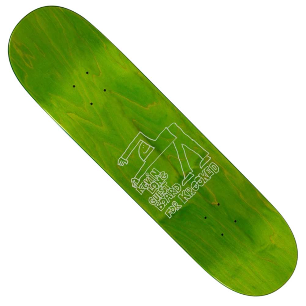Krooked Spanky Guest Skateboard Deck Green TruFit 8.25 wb13.88