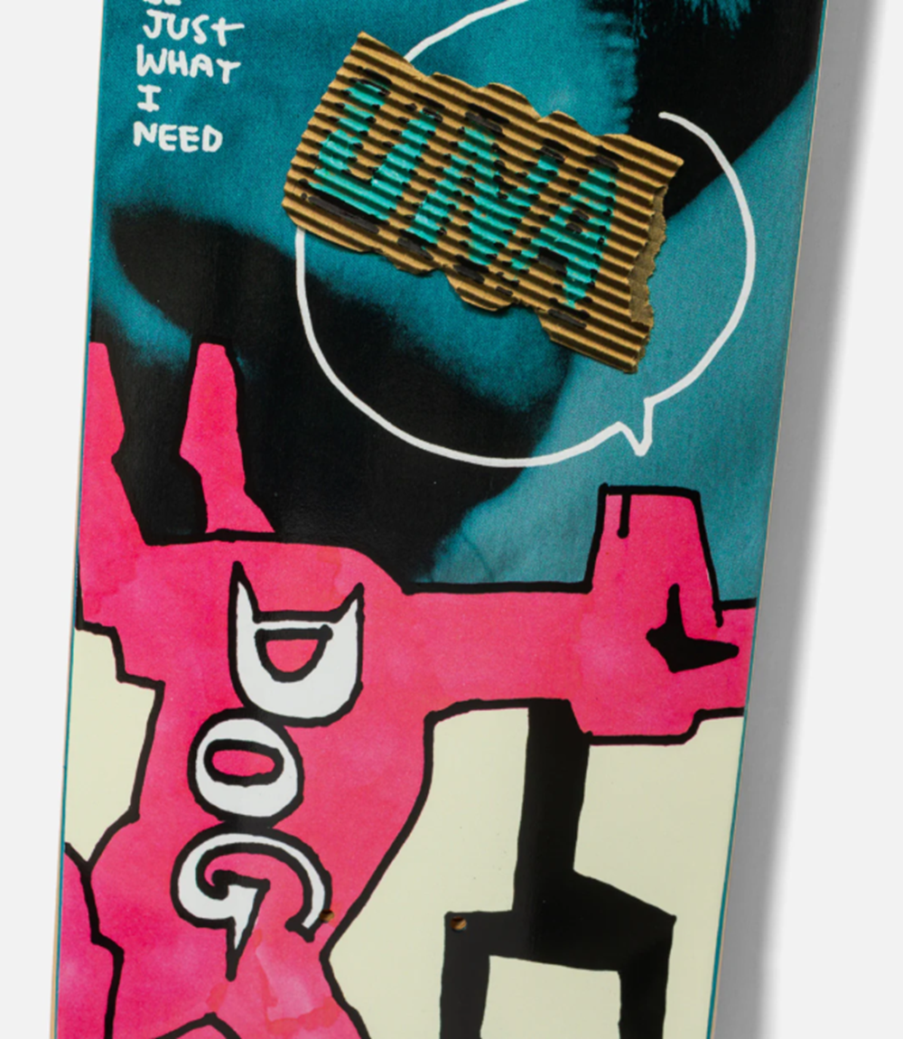 Krooked Una Spirit Animal Skateboard Deck Blue Pink TruFit 8.5 wb13.75