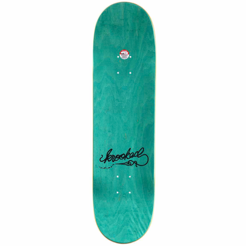 Krooked Una Spirit Animal Skateboard Deck Blue Pink TruFit 8.5 wb13.75
