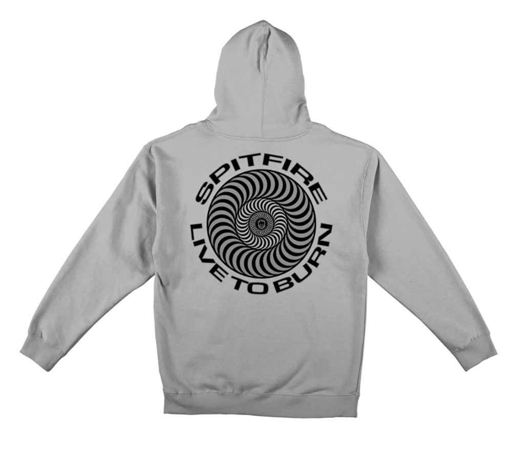 Spitfire Live to Burn Hoodie Classic Smoke