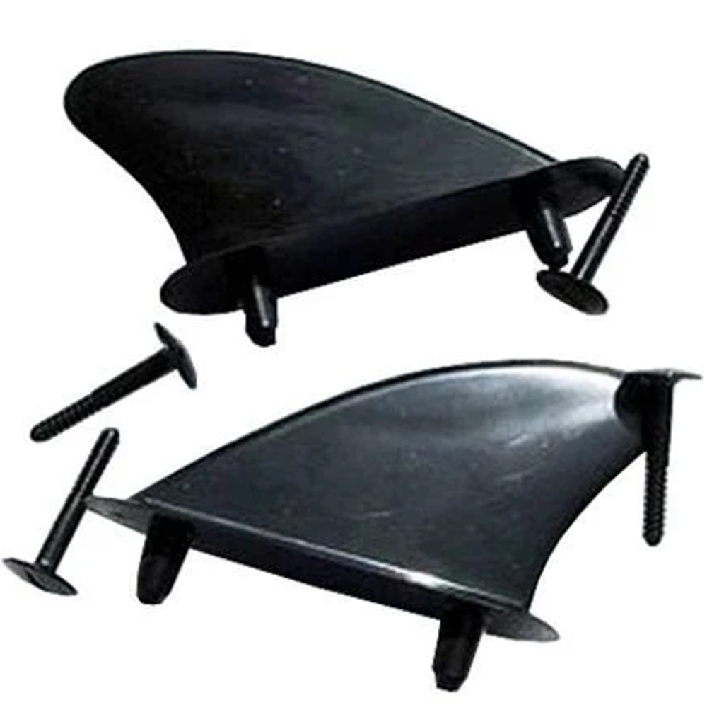 BlockSurf California Twin Fin Set Black 4 inch