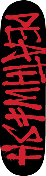 DEATHWISH DEATHSPRAY SKATEBOARD DECK-8.25 BLK/RED