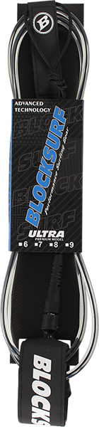 BLOCK SURF ULTRA LEASH 7' BLK/CLEAR BLK