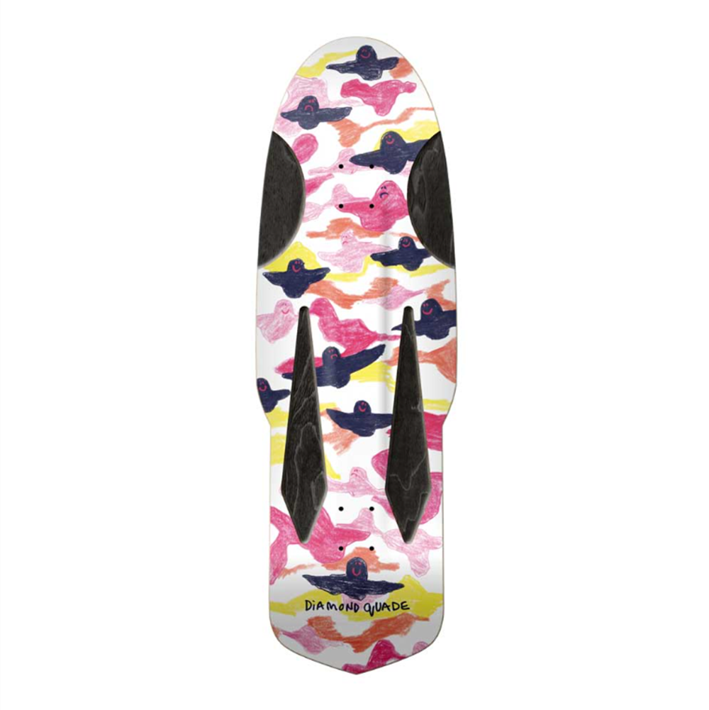 Krooked Diamond Quad SSD26 Skateboard Deck White 10.75