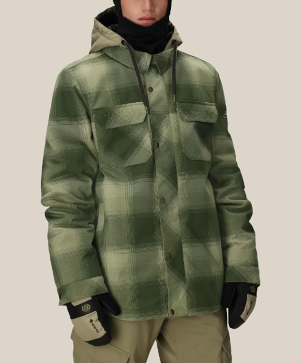 686 Woodland Ins Jacket Mns Sage Plaid