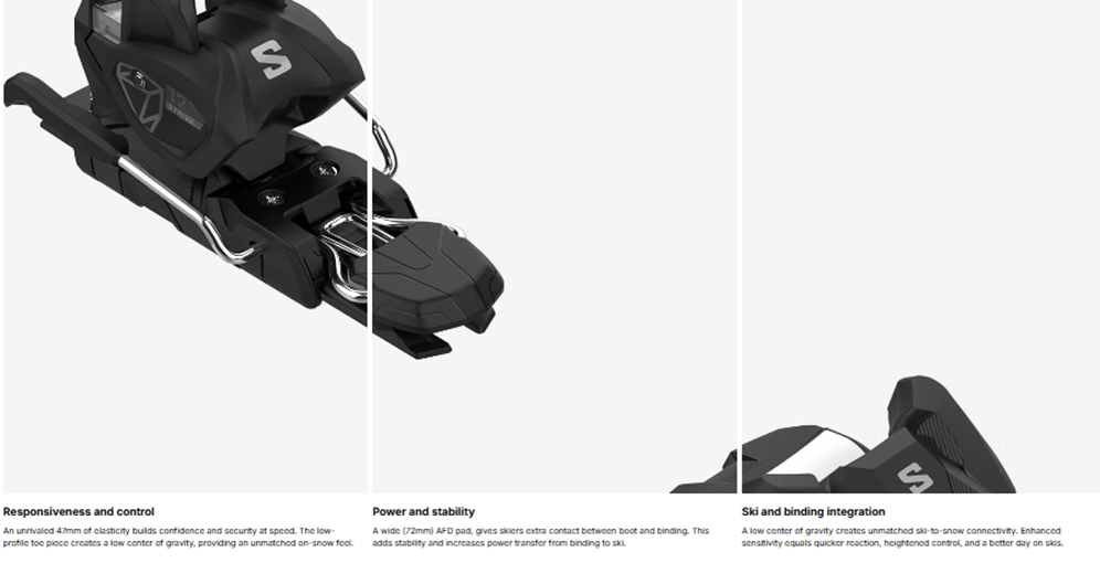 Salomon Strive 12 GW Ski Bindings 2026 Black Silver L 115
