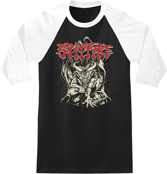 SPITFIRE DEMON 3/4 SLV MEDIUM BLK/WHT/DISCHARGE
