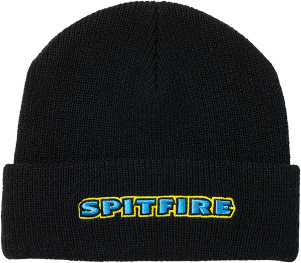 SPITFIRE BIGHEAD MUSHROOM SCRIPT CUFF BEANIE BLK/BLU/YEL