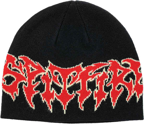 SPITFIRE DEMON SCRIPT SKULLY BEANIE BLACK/RED/CREAM