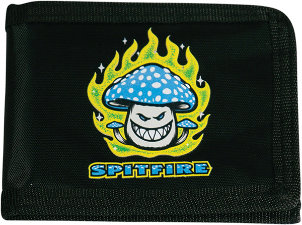 SPITFIRE MUSHROOM BIGHEAD WALLET BI-FOLD WALLET BLK/YEL