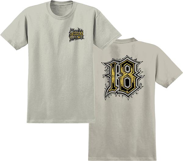 ANTI HERO MEDIEVAL SS TSHIRT LARGE HEATHER CREAM
