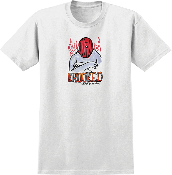 KROOKED FIRE MASK SS TSHIRT MEDIUM WHITE