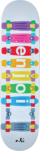 ENJOI BIG BOX PLASTIC SPECTRUM SKATEBOARD DECK-8.25 WHITE R7