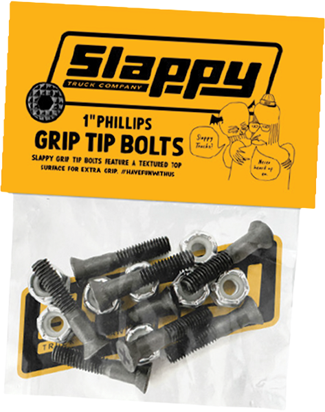SLAPPY GRIP-TIP PHILLIPS BOLTS SET 1" BLACK