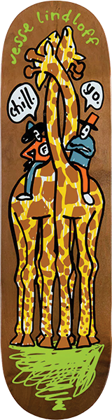 FOUNDATION LINDLOFF BACK OFF BRO SKATEBOARD DECK-8.5