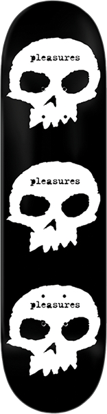 ZERO PLEASURES SKULLS SKATEBOARD DECK-8.25