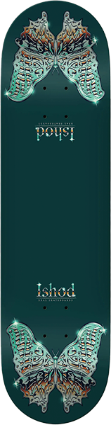 REAL WAIR MARIPOSA CHROME REDUX SKATEBOARD DECK-8.5 GREEN TT