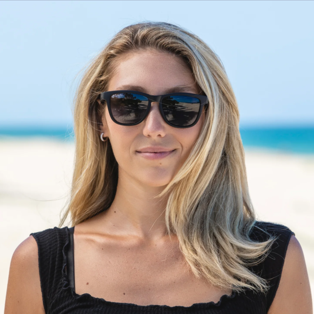 Abaco Kai Polarized Sunglasses Matte Black Grey