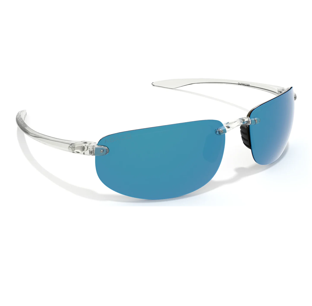 Abaco Outrigger Polarized Sunglasses Crystal Clear Caribbean Blue