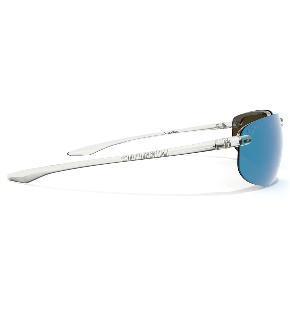 Abaco Outrigger Polarized Sunglasses Crystal Clear Caribbean Blue
