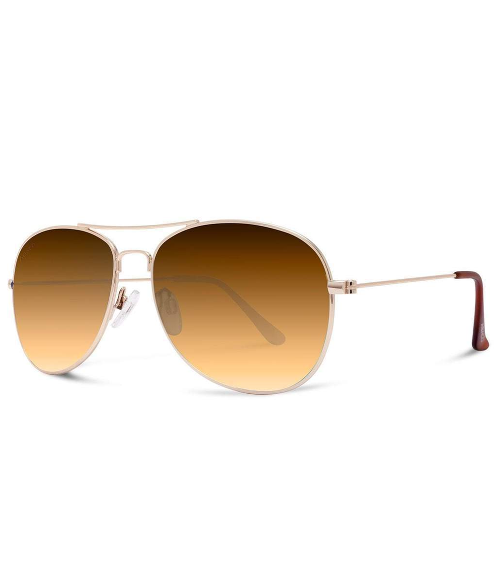 Abaco Avery Polarized Sunglasses Gold Brown Gradient