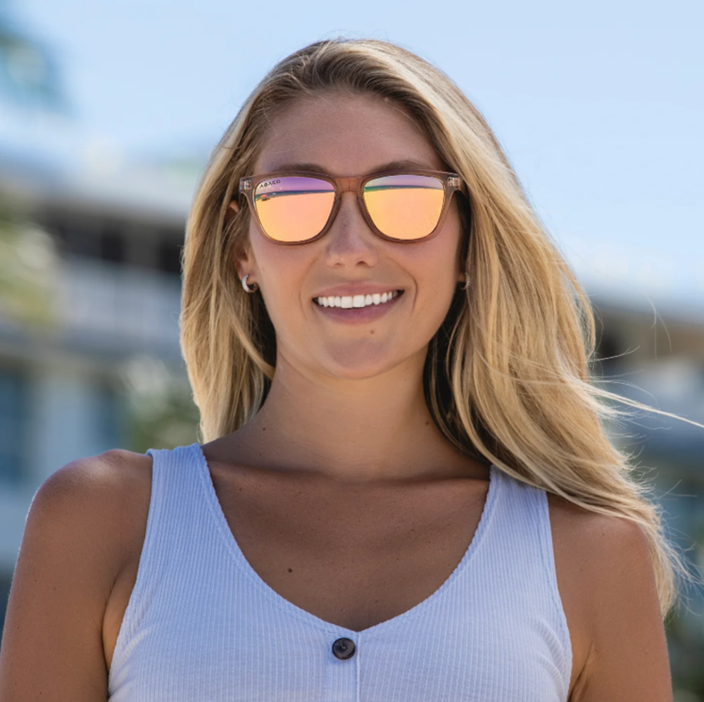 Abaco Kai Polarized Sunglasses Translucent Sand Champagne