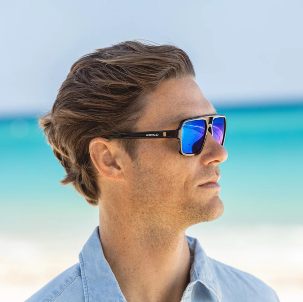 Abaco Verano Polarized Sunglasses Black Deep Blue