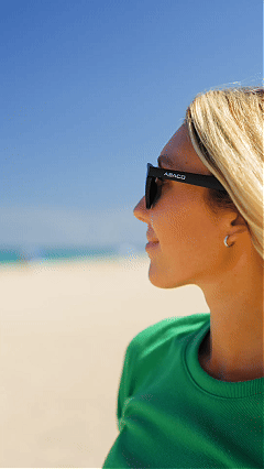 Abaco Kai Polarized Sunglasses Matte Black Caribbean Blue Mirror